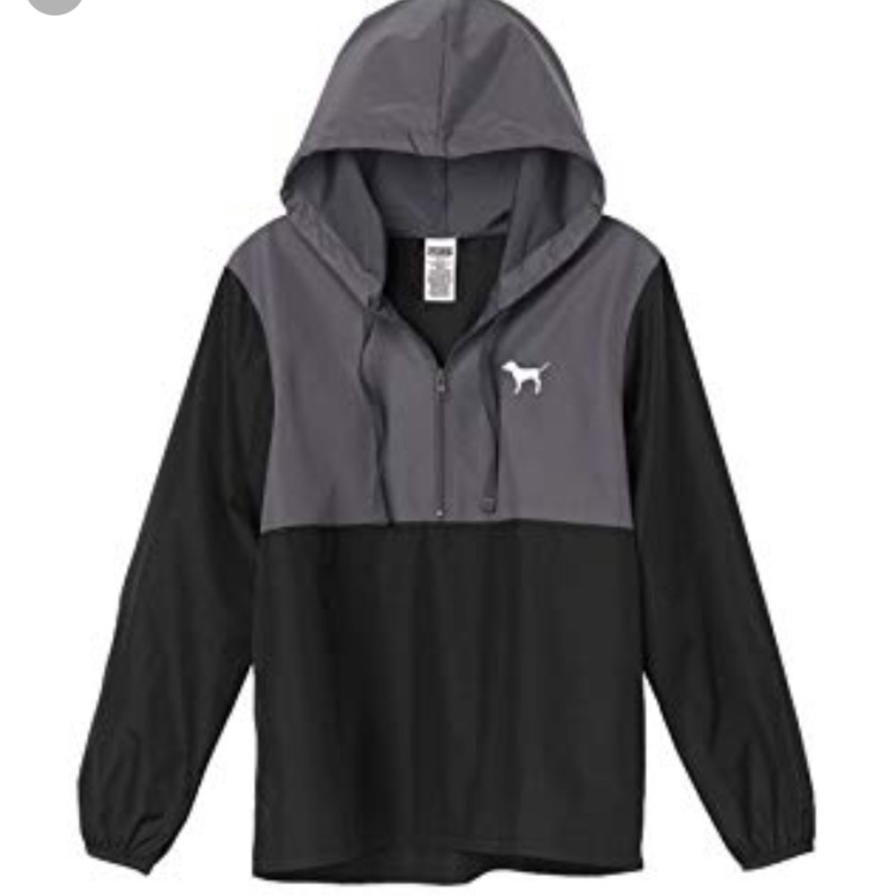 Vs Pink Anorak Black and Grey